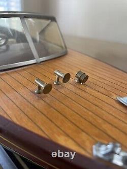 Vintage Chris Craft Style Wooden Model 40s 50s Speed Boat Great Decor 19 Inch L