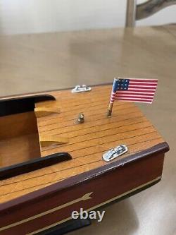 Vintage Chris Craft Style Wooden Model 40s 50s Speed Boat Great Decor 19 Inch L