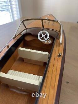 Vintage Chris Craft Style Wooden Model 40s 50s Speed Boat Great Decor 19 Inch L
