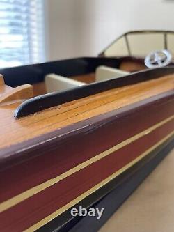 Vintage Chris Craft Style Wooden Model 40s 50s Speed Boat Great Decor 19 Inch L