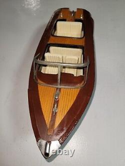 Vintage Chris Craft Style Wooden Model 40s 50s Speed Boat Great Decor