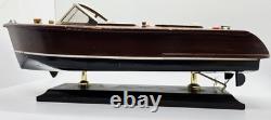 Vintage Chris Craft Style Wooden Model Speed Boat Display Nautical Decor
