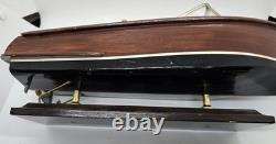 Vintage Chris Craft Style Wooden Model Speed Boat Display Nautical Decor