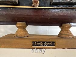 Vintage Cutty Sark Wood Large Model Ship Whaling Clipper Pirate Sea Coastal