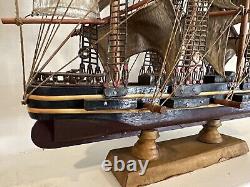 Vintage Cutty Sark Wood Large Model Ship Whaling Clipper Pirate Sea Coastal