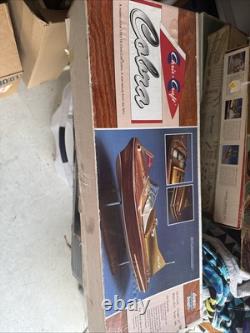 Vintage Dumas Boats 1/8th 1955 Chris Craft Cobra Model Boat Kit Wooden 27 1232