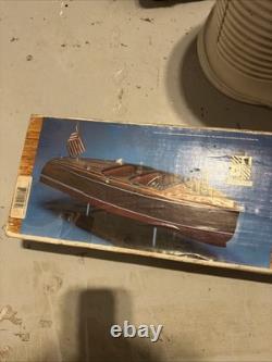 Vintage Dumas Boats Chris Craft 1940 Barrel Back Mahogany Boat Kit # 1234