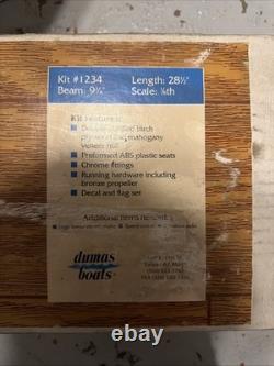 Vintage Dumas Boats Chris Craft 1940 Barrel Back Mahogany Boat Kit # 1234