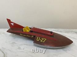 Vintage Dumas Slo-mo-shun IV U-27 Hydroplane Wood Model 14 built 1950 Ted Jones