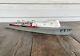 Vintage Folk Art Toy Wood Boat Handmade Model Warship Pt10 Torpedo Boat Navy