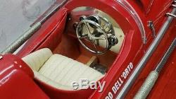 Vintage Ferrari Hydroplane Model Boat with Rare White Leather