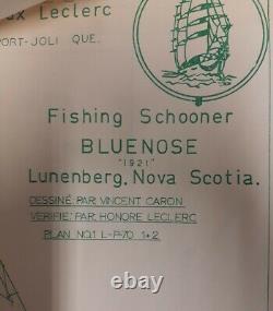 Vintage Fishing Schooner BLUENOSE 1921 Lunenberg. Nova Scotia. Unbuilt Kit