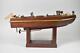 Vintage Folk Art Wood Speed Boat Model Circa 1949