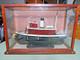 Vintage Folk Art Wood Tugboat Augusta Of Baltimore 20 Hand Built Model In Case
