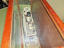 Vintage Folk Art Wood Tugboat Augusta Of Baltimore 20 Hand Built Model In Case