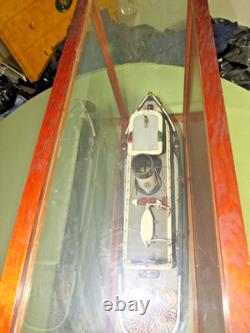 Vintage Folk Art Wood Tugboat Augusta Of Baltimore 20 Hand Built Model In Case