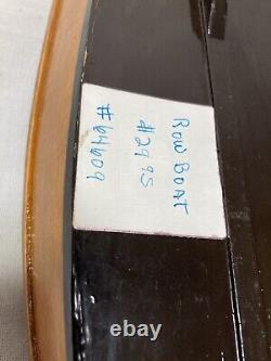 Vintage Folk Art Wooden Row Boat Model 12