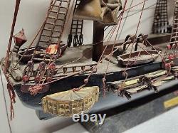 Vintage Fragata Espanola Ano 1780 Wooden Spanish Warship Model Ship Boat 24x27