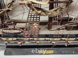 Vintage Fragata Espanola Ano 1780 Wooden Spanish Warship Model Ship Boat 24x27