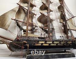 Vintage Fragata Espanola Ano 1780 Wooden Spanish Warship Model Ship Boat 24x27