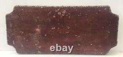 Vintage Half Hull Wooden Boat On Wall Mount Blue Paint
