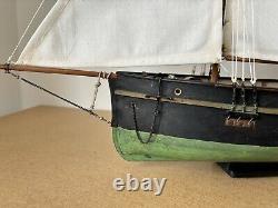 Vintage Hand Built Model of an 1800s/ 1900s American Fishing Smack Boat