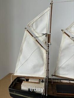 Vintage Hand Built Model of an 1800s/ 1900s American Fishing Smack Boat