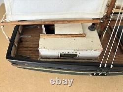 Vintage Hand Built Model of an 1800s/ 1900s American Fishing Smack Boat