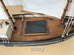 Vintage Hand Built Model of an 1800s/ 1900s American Fishing Smack Boat