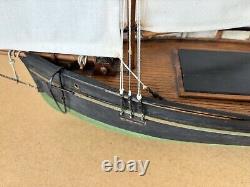 Vintage Hand Built Model of an 1800s/ 1900s American Fishing Smack Boat