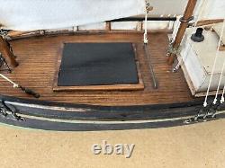 Vintage Hand Built Model of an 1800s/ 1900s American Fishing Smack Boat