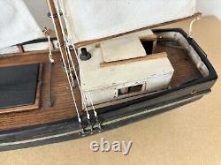 Vintage Hand Built Model of an 1800s/ 1900s American Fishing Smack Boat