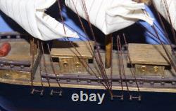Vintage Hand Made Battle Caravel Wood Boat Ship Model
