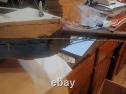 Vintage Handmade Boat Ship, Wood Wooden Model Boat 39 long