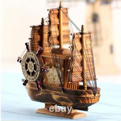 Vintage Handmade Wooden Model Clipper Sailing Ship Wood Sail Boat Nautical Decor