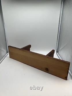 Vintage Handmade Wooden Model Sailboat Pond Boat Parts 29x18x5 With Wood Stand