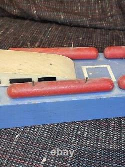 Vintage Homefront WWII PT Boat toy model, wooden boat, folk art, PT 11