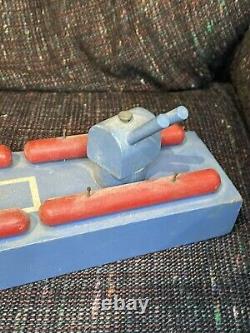 Vintage Homefront WWII PT Boat toy model, wooden boat, folk art, PT 11