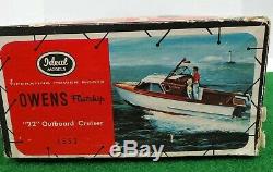 Vintage Ideal Models OWENS Fleetship 22 Outboard Cruiser Power Boats 1552 RARE