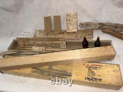 Vintage Ideal U. S. Submarine 24 Balsa Wood Model Kit UNASSEMBLED