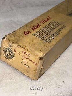Vintage Ideal U. S. Submarine 24 Balsa Wood Model Kit UNASSEMBLED