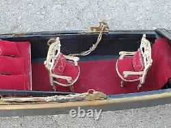 Vintage Italian Gondola Replica Model Venice Italy Wooden Boat Handmade 40 Long