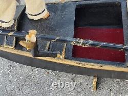 Vintage Italian Gondola Replica Model Venice Italy Wooden Boat Handmade 40 Long
