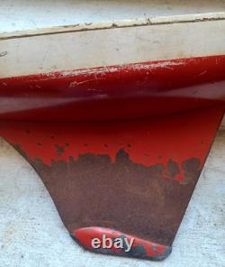 Vintage Jacrim Antique Wood Pond Yacht Sail Boat Hollow Hull with Lead Keel