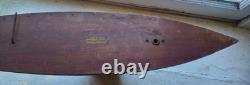 Vintage Jacrim Antique Wood Pond Yacht Sail Boat Hollow Hull with Lead Keel