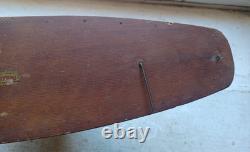 Vintage Jacrim Antique Wood Pond Yacht Sail Boat Hollow Hull with Lead Keel