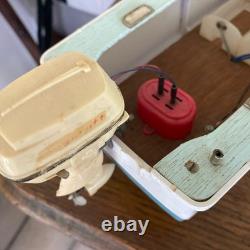 Vintage Japan LANGCRAFT Powered Model Toy wood Boat 1 Electric Motors