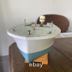 Vintage Japan LANGCRAFT Powered Model Toy wood Boat 1 Electric Motors