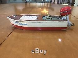 Vintage Japanese Wooden Toy Model Boat Vintage Toy Outboard Motor Sakai Motor