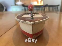 Vintage Japanese Wooden Toy Model Boat Vintage Toy Outboard Motor Sakai Motor